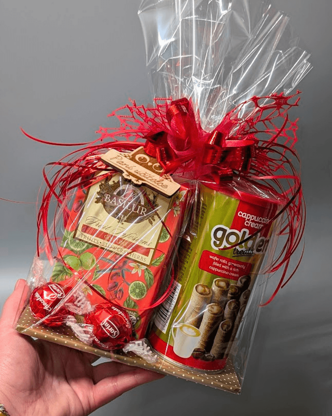 Dárkový balíček PANÍ UČITELCE (čaj GOJI LIME s trubičkami) ČERVENÝ